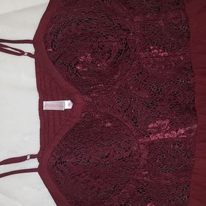 Maroon spaghetti strap dress